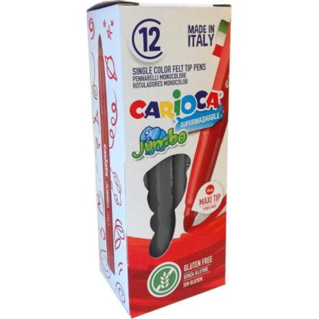 Μαρκαδόροι ζωγραφικής CARIOCA JUMBO Γκρι (12 τεμάχια)